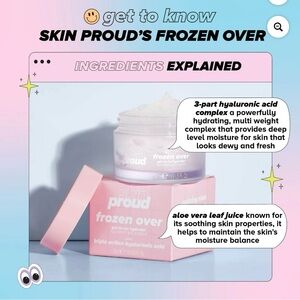 Skin Proud Frozen Over, Gel to Ice Face Moisturizer w/Triple Action HA,1.69 oz